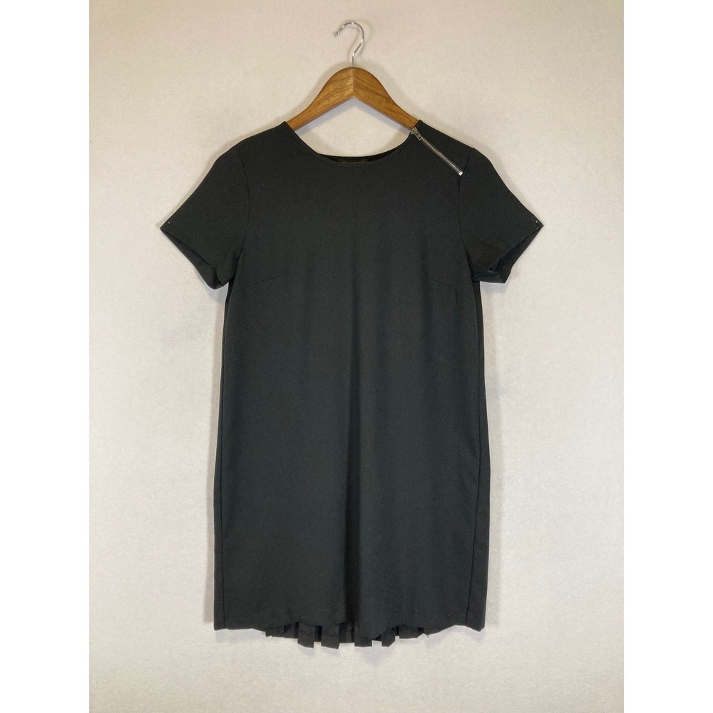Minimalist Banana Republic Womens XS Black Pleated Back Zipper Shift Dress